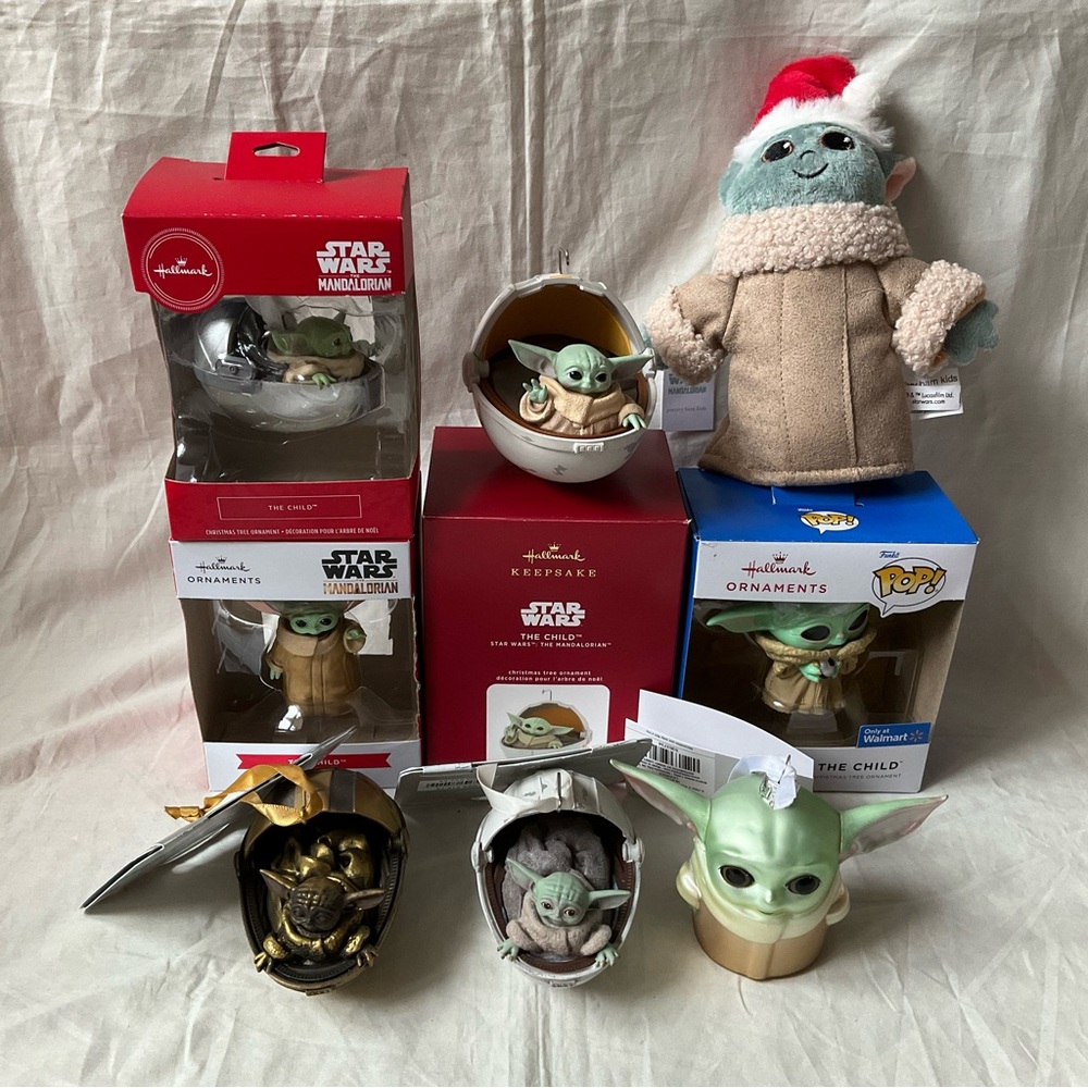New Lot of 8 Disney Star Wars The Child Christmas Ornaments